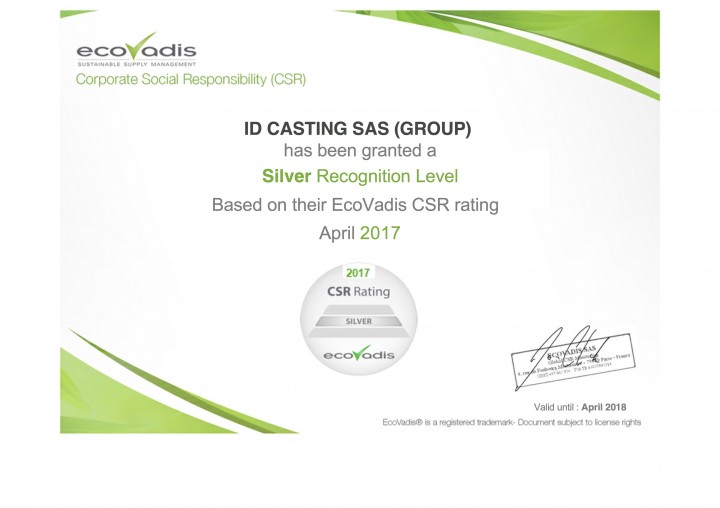 Ecovadis-Silver-Level-ID-Casting-Experience-Zamak-2